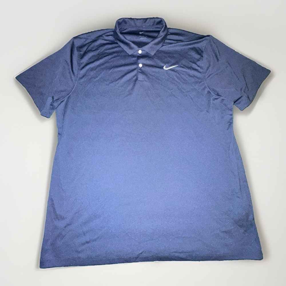 Nike Mens Polo Shirt Extra Large (XL) Navy Golf Athletic